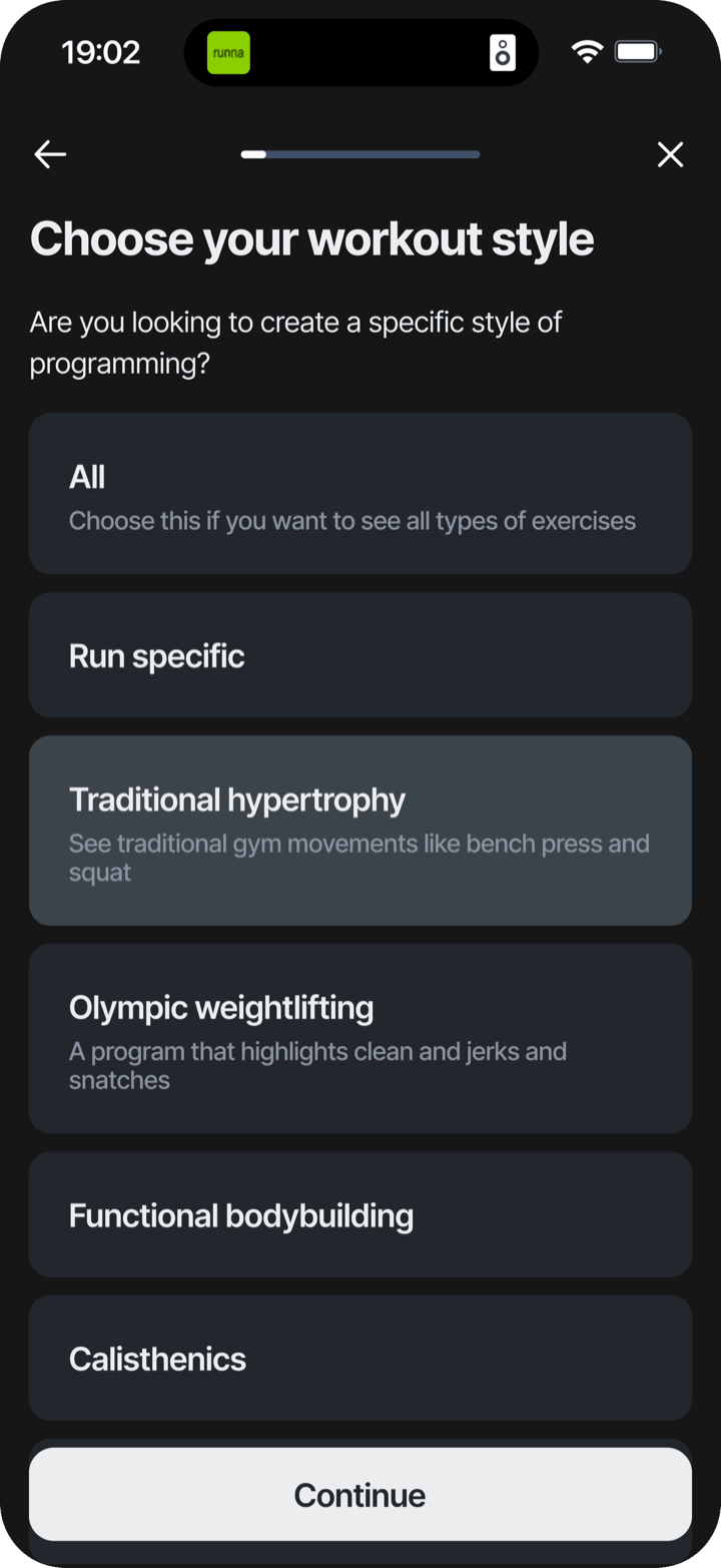 Choose your workout style